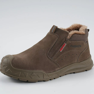 Botas de Trabajo de Seguridad para Nieve, Cálidas y Protectoras para Invierno, Directas de Fábrica, para Hombre, Sin Cordones, Anti-Aplastamiento/Pinchazos, Puntera de Hierro, Suela de PU - Product Image 2