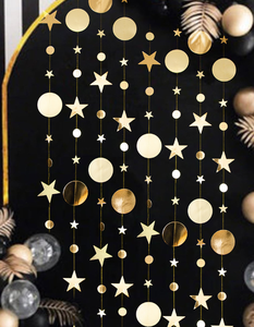 4m <span class=keywords><strong>Star</strong></span> Moon Circle Dot Garland Decoración de fiesta Brillo metálico Colgante Crescent Twinkle <span class=keywords><strong>Little</strong></span> <span class=keywords><strong>Star</strong></span> Streamers - Product Image 6