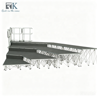 Scène de chorale portable en aluminium pour spectacle scolaire, événement ou spectacle de chorale