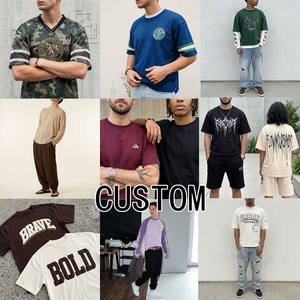 Camiseta de Manga Corta Casual para Hombre, 100% Algodón, Talla Grande, Cómoda, Anti-Pilling, para Uso Diario, Color Marrón, Superventas - Product Image 2