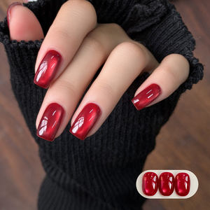 ชุดของขวัญเจลทาเล็บแม่เหล็ก ZRKGEL OEM 10 สี คอลเลคชั่นหรูหรา โทนสีแดงวาเลนไทน์ ประกายเพชรโรแมนติก แห้งด้วยแสง UV/LED - Product Image 3