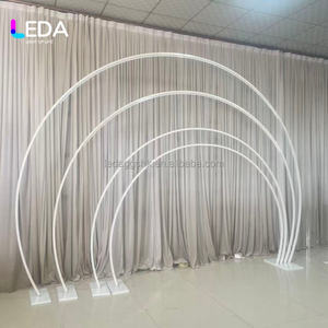 Arco de Metal Redondo Blanco Personalizado LEDA para Bodas, Soporte de Arco para Ceremonias, Fondo para Decoración de Bodas - Product Image 3