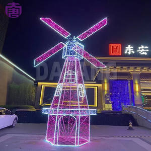 Molino de viento con iluminación LED 3D intermitente para decoraciones de bodas al aire libre, decoraciones de Navidad y Año Nuevo, IP65 - Product Image 2