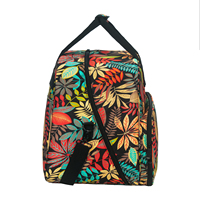 Sac de voyage messager YINGHAO A7 - Motif feuilles et fleurs, grande capacité 20L-30L, en tissu Oxford, avec fermeture éclair, portable, pour machine à coudre