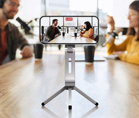 Support de téléphone pliable multifonctionnel pour mini-trépied Support de téléphone portable magnétique en aluminium à rotation de 360 degrés