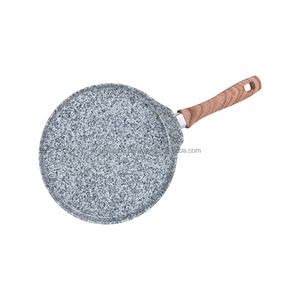 Giả Mạo Hợp Kim Nhôm Granite Không Dính Pan Đồ Nấu Nướng Đặt Lớp Phủ Gốm Cho Nhà Và Nhà Hàng Nấu Ăn Nồi Tay Cầm Bằng Gỗ - Product Image 6