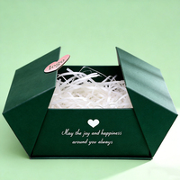Emballage cadeau personnalisé avec logo, laminage brillant, gaufrage, carton rigide unique de luxe, double porte à ouverture magnétique