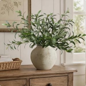 Bouquet de plantes artificielles pour décoration intérieure, feuilles et fruits d'olivier, imitation fleur de Noël - Product Image 4
