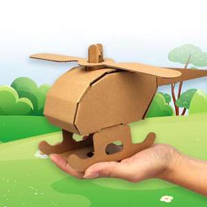 Yuglow Maisonnette en <span class=keywords><strong>Carton</strong></span> DIY pour Enfants – Modèle à Assembler et Peindre – Jouet Artisanal pour la Maternelle – Cadeau Artistique pour Enfants - Product Image 2