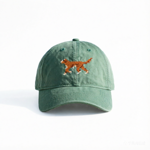 Gorra de béisbol Needlepoint Puppy con logo personalizado, snapback de 6 paneles, unisex, tela común, para deportes, actividades al aire libre y viajes. - Product Image 1