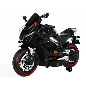 NOUVEAU Moto Jouet pour Enfants Rouge Blanc Bleu en Plastique pour Enfants de 5 à 9 Ans avec Musique, Lumières LED et Alimentation USB/Batterie - Product Image 1