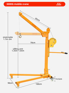 Diskon derek Mini ponsel 200kg 300kg 500kg derek lantai angkat kecil portabel derek Toko lipat dengan derek Manual - Product Image 6