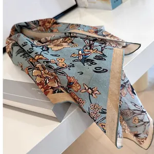 Nice Quality Smooth Hand Feel Custom Printed Organic Cotton Silk Hair Scarf Accessories Headbands Bandanas For Men