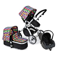 Vente chaude tube d'alun grande roue Poussettes pour bebes Cochecito de bebe Passeggino bébé Landau voiture poussette 3 en 1 avec EN1888 AS