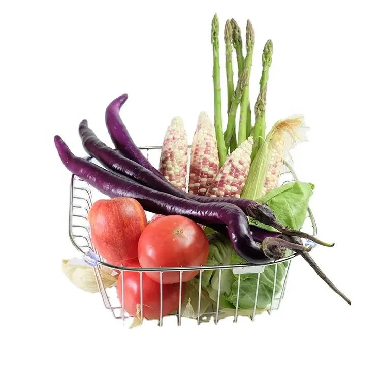 Stainless Steel Metal Wire Kitchen Storage Baskets for Fruit and Vegetable Use Food Safe Storage Organizer