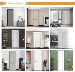 Porta Interna Moderna in Legno su Misura di Foshan, Ignifuga con Telaio in <span class=keywords><strong>Metallo</strong></span>, Porta in Legno per Hotel con Superficie Rifinita e Rete in Fibra di Vetro - Product Image 5