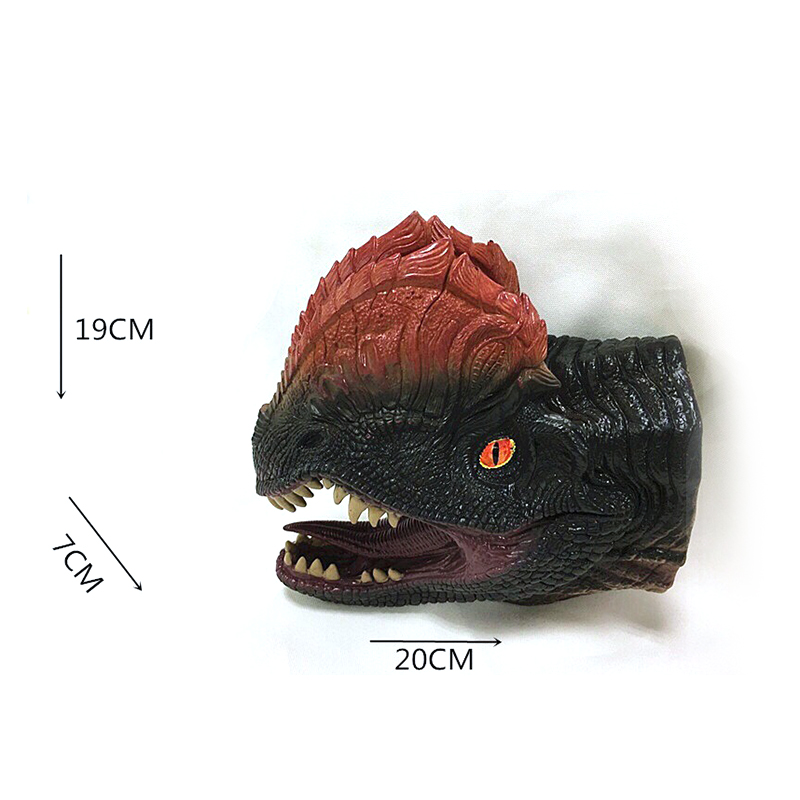 Оптовая продажа с фабрики, реалистичные детские игрушки, динозавр, дилофозавр, ручная марионетка для детей