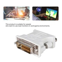 DVI-I 24+5 Adaptor Pria ke VGA Wanita Konektor Konverter Video DVI ke VGA untuk Proyektor Monitor PC Komputer