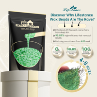 Cire dépilatoire de haute qualité Lifestance, logo personnalisé, formule à base d'aloe vera verte, cire dépilatoire professionnelle en grains
