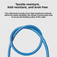 Câble de raccordement Kneysum CAT5 CAT5E en aluminium massif 8 conducteurs UTP 1m, cordon de brassage fini pour ordinateur domestique, routeur, haut débit Gigabit