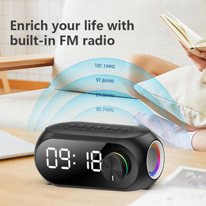 Reloj Despertador con Superficie de Espejo, Altavoz Bluetooth, Configuración de Alarma Dual, Reproductor USB y TF, Caja de Sonido para Escritorio y Dormitorio - Product Image 6