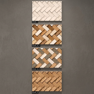 Azulejos de pared de cerámica de diseño de madera 3D moderno 12x18 pulgadas 30x45 cm Interior de baño brillante suministro al por mayor azulejos de porcelana pulida - Product Image 4
