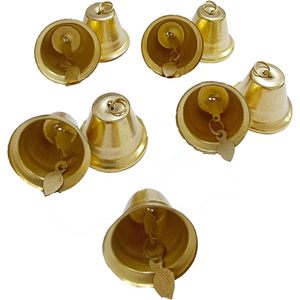 Campanas de hojalata de estilo indio vintage, cascabeles rústicos de vaca, artesanías pequeñas de Metal DIY para decoración festiva, adornos para árboles de Navidad (12 4 - Product Image 4