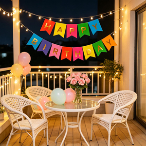 Guirnalda de Letras Multicolor de Feliz Cumpleaños, Dorado, 14 Piezas, 4 Metros, Decoraciones para Fiestas - Product Image 6