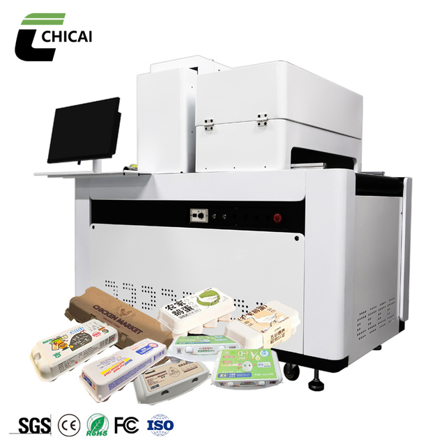 Smart ONE PASS Egg Tray 3-Side Printing Machine Automatic Digital Printer for Paper Egg Cartons with Easy Operation