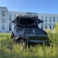 Tiendas de techo rígidas con ventanas laterales plegables para camping en coche, SUV, camión, viajes al aire libre, tienda de techo para vehículos.