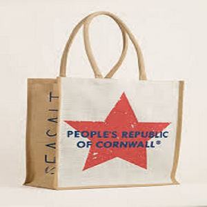 Acheter en gros populaire grande mode dame dernier sac fourre-tout en lin de jute sac de plage avec poignée en cuir - Product Image 2