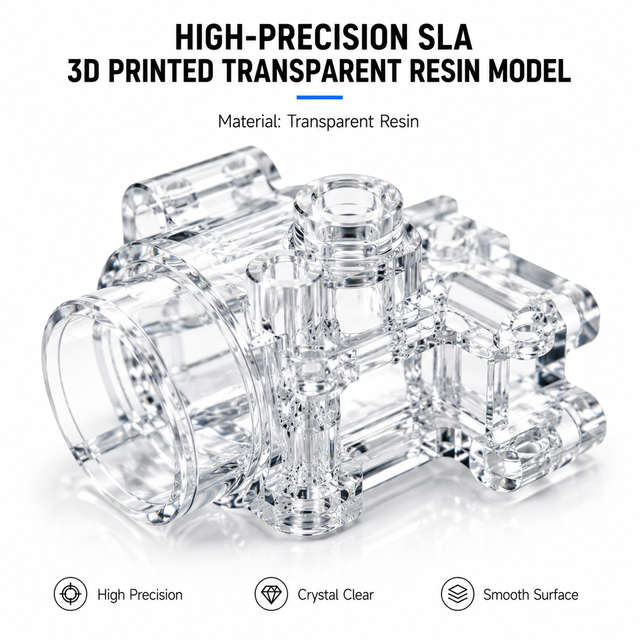 Custom Precise SLA 3D Printing Service Rapid Prototyping Clear Resin Transparent Plastic Parts OEM