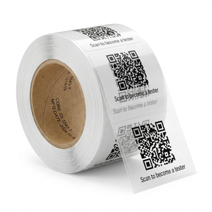 Autocollants transparents avec code QR, autocollants adhésifs |   Impression UV pour la lecture en supermarché et la <span class=keywords><strong>recrutement</strong></span> de testeurs - Product Image 3