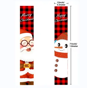 Customized high quality Christmas door curtains and flags support design and production based on drawings