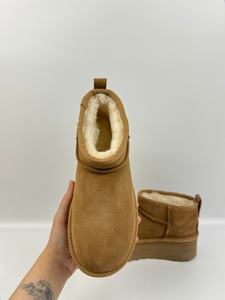 Bottines pour femmes en daim personnalisées 2026, nouvelle collection automne/hiver, avec semelle épaisse et rembourrée - Product Image 2