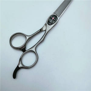 Tijeras de Peluquería Profesionales de Acero Inoxidable 440C, Hoja Afilada, Mango Largo, Cabeza Recta, para Uso en Salón de Belleza - Product Image 1