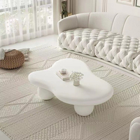 Luxe léger Table basse crème nordique en bois de style simple Canapé de salon Table d'appoint d'angle Table basse en bois blanc