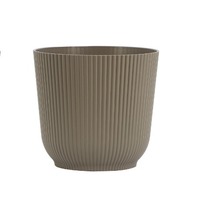 Pot de fleurs en plastique, style nordique, à rayures verticales, rond, épais, grande taille, pour plantes de bureau, succulentes, orchidées, décoration de la maison