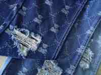 Tela de tejido Jacquard teñida con hilo de patrón de oso no elástico Blen de algodón y poliéster de 180cm para bolsos/vaqueros/chaquetas/vestidos