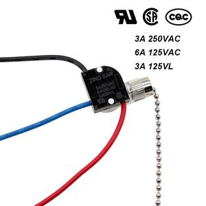 Interrupteur à chaîne de ventilateur de plafond ZING EAR on OFF 3 vitesses, commande par chaîne, laiton, 4 fils, 3A 6A 125V 250V - Product Image 3