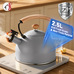 Hervidor silbante de acero inoxidable SUS seguro de 2.5L, tetera de grado alimenticio no tóxica, <span class=keywords><strong>precio</strong></span> de fábrica, hervidor de agua para <span class=keywords><strong>estufa</strong></span> de inducción y gas - Product Image 1