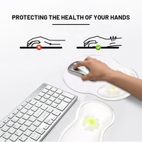 Tapis de souris ergonomique en gel de silicone pour gamer, avec repose-poignet et coussin de soutien, ensemble tapis de souris et de clavier pour ordinateur