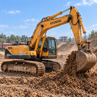 Excavatrice sur chenilles Hyundai 305LC-9 d'occasion, année 2012, entièrement hydraulique, pour travaux sur site