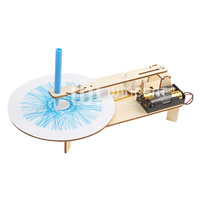 Kit STEM de robot dessinateur électrique en bois à monter soi-même pour enfants, jouet éducatif d'expérimentation scientifique, assemblage 3D pour ingénieurs