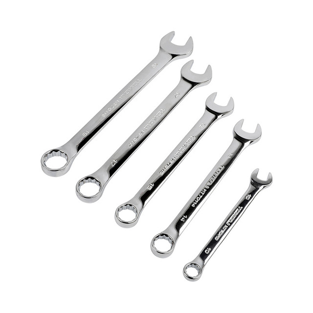 Tongli Double-Headed Auto Repair Spanner Tool Set Manual Open-End and Box-End Wrench with Chrome Finish Steel Material