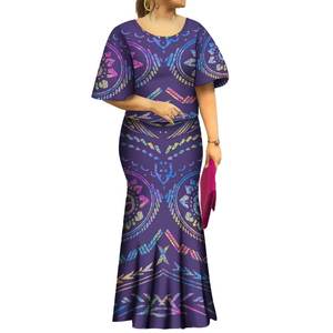 ชุดเซ็ตเพลตตาซีแบบสั่งทำพิเศษลายเกาะแปซิฟิกใหม่ ชุดกระโปรงยาวทรงเมอร์เมด 2 ชิ้นสำหรับผู้หญิง ไซส์พลัส ชุดเดรสทรงหางปลา - Product Image 2