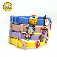 Collar para Mascotas Muker Clásico Moderno, Suave, de Liberación Rápida, Recubierto de PVC, Ajustable, Decorativo, Personalizado, Navideño