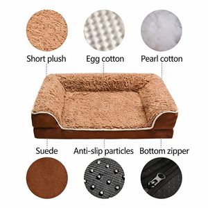 Büyük ve Küçük Köpekler ve Kediler için Fermuarlı Kumaş Dikdörtgen Evcil Hayvan Kanepe Yatağı Toptan Evcil Hayvan Malzemeleri - Product Image 2