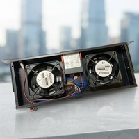 Kipas Rak Mount 19 inci 1U 42U Bahan SPCC Aliran Aksial Bantalan Bola 220V 15W dengan Saklar untuk Suhu Server