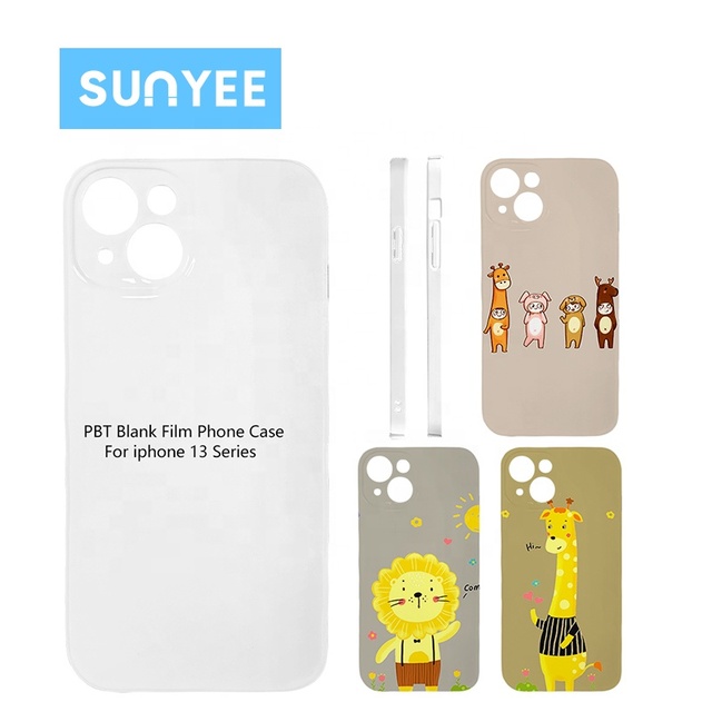 Sunyee Factory Direct Supply Blank 3D PBT Film Phone Cases Sublimation Shockproof Phone Cases for Iphone 13 Series